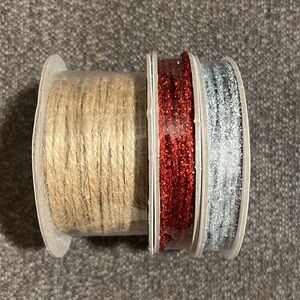 Stampin’ Up! Mini Tinsel Trim & Jute Twine Lot NWT Retired Rare